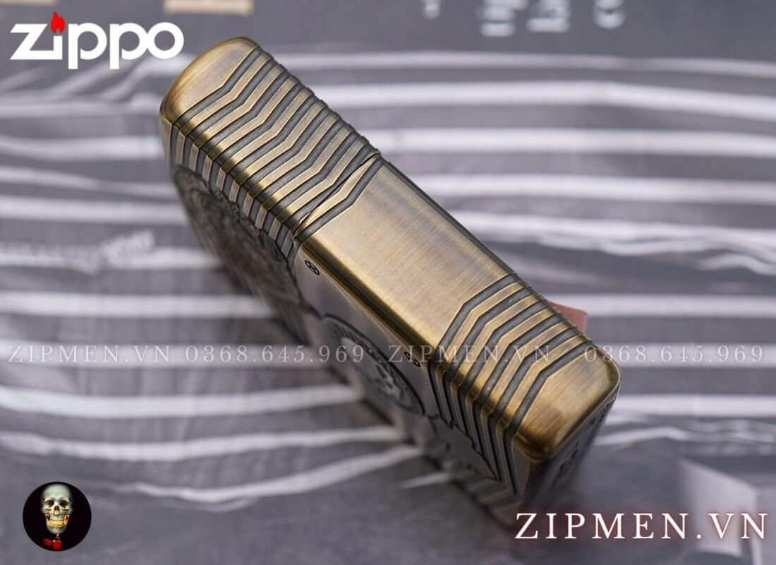 Bật lửa zippo armor chủ đề harley davidson đầu lâu | Zippo armor cao cấp chính hãng
