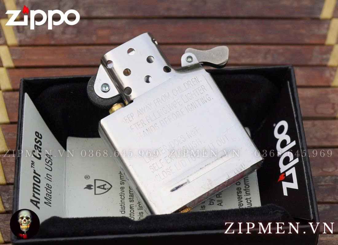 Zippo USA Armor bản đồ Việt Nam trắng bóng