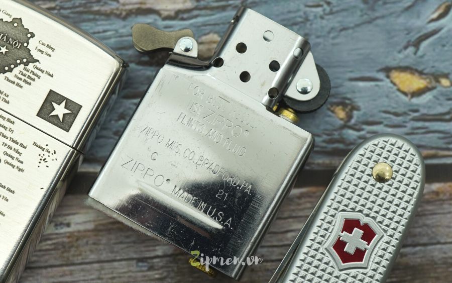 Ruột Zippo bạc khối sterling
