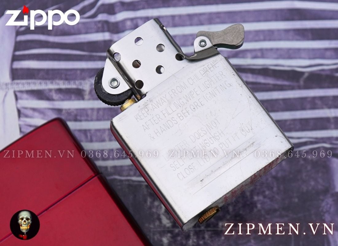 Zippo 21063 sơn tĩnh điện đỏ candy apple red chính hãng