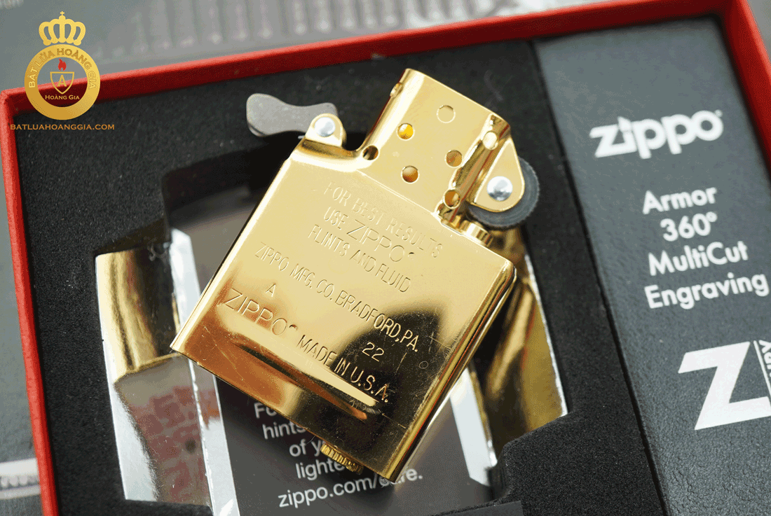 Ruột Zippo usa mạ vàng 24K