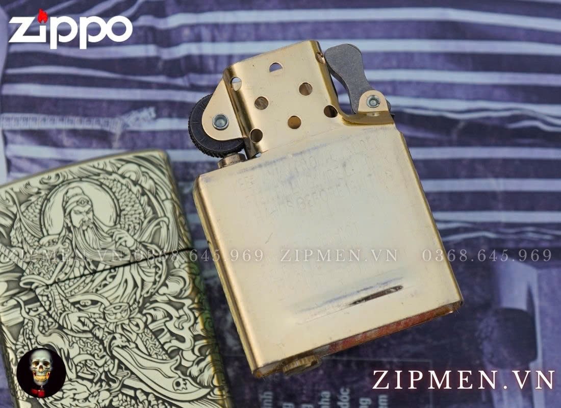 zippo USA chính hãng khắc hình Quan Vân Trường