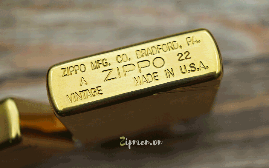 Mộc đáy zippo vintage tái bản 1937