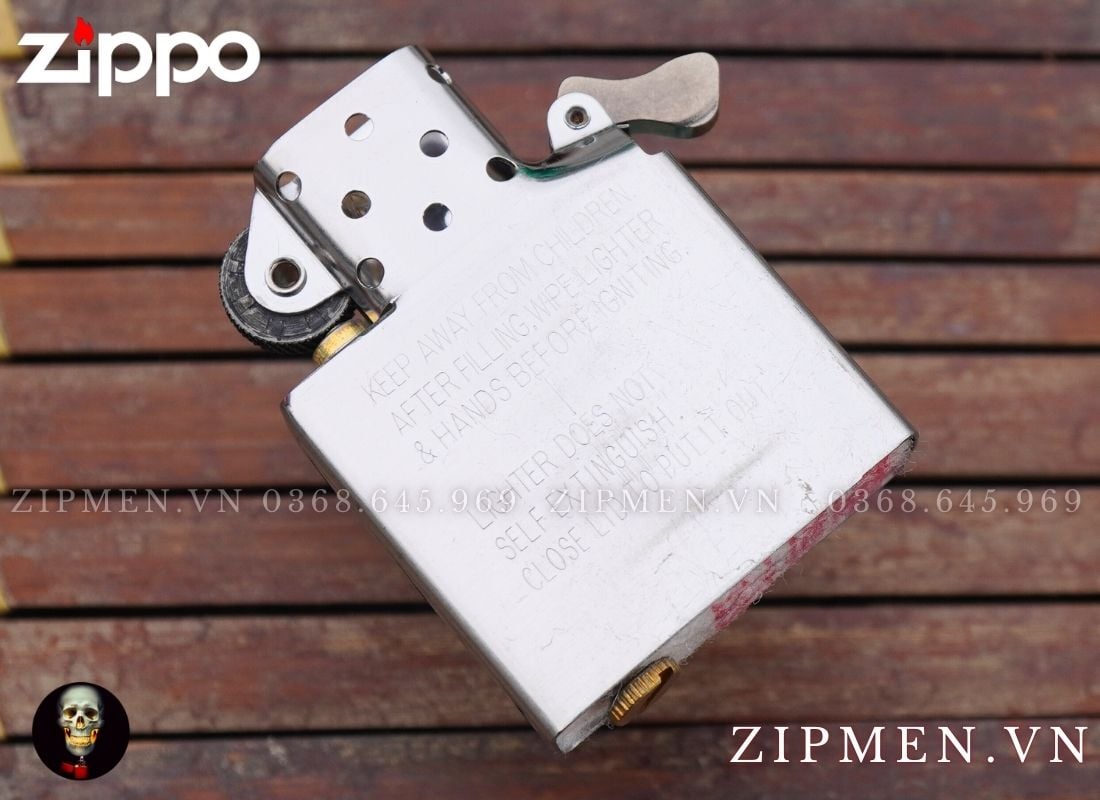 zippo replica 1935 chính hãng USA màu trắng nhám