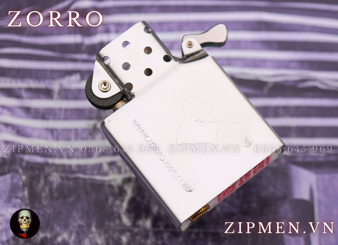 Bật lửa zorro chính hãng hình rồng vàng cuộn ngọc