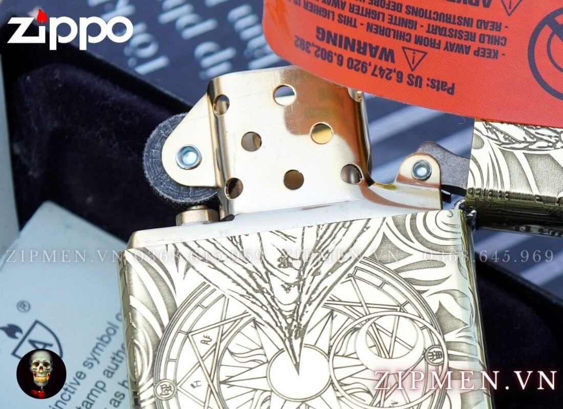 Bật lửa zippo mỹ chủ đề thiên thần hộ mệnh khắc ăn mòn 4 mặt | Bật lửa zippo chính hãng