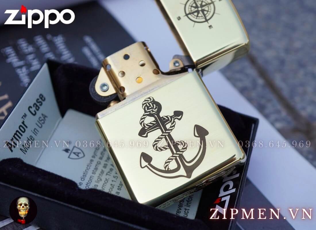 Bật lửa zippo armor chủ đề thuận buồm xuôi gió | bật lửa zippo chính hãng