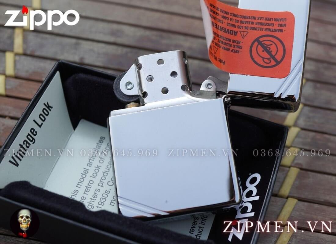 Hộp quẹt zippo USA vintage logo quốc huy hoa kỳ cao cấp | bật lửa zippo chính hãng