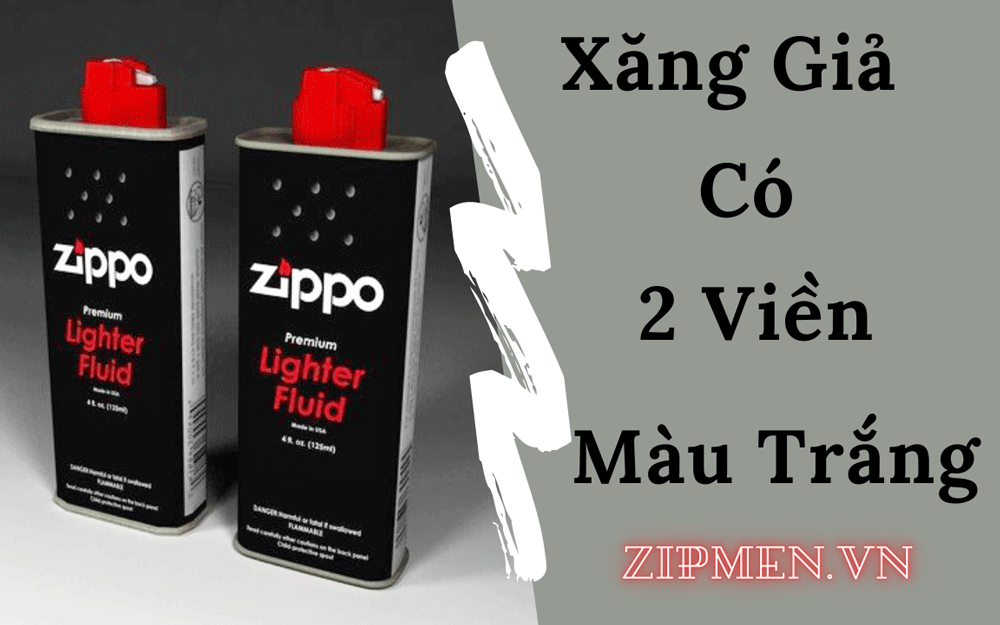 Xăng Zippo giả có hai viền màu trắng