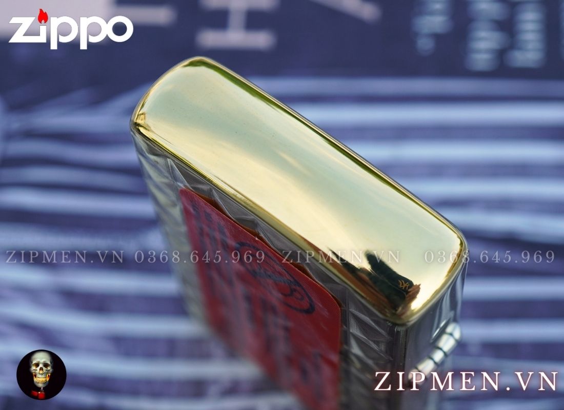 Zippo armor vân kim cương