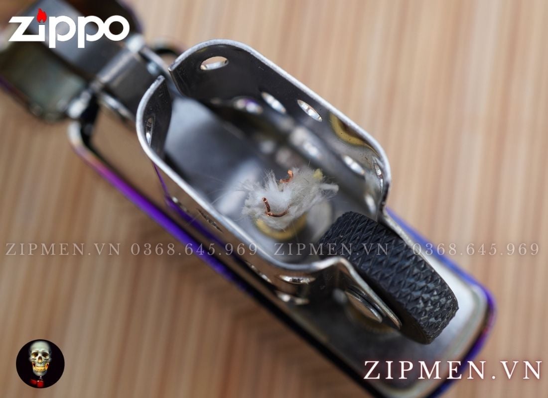 Zippo thuận buồm xuôi gió xanh saphire