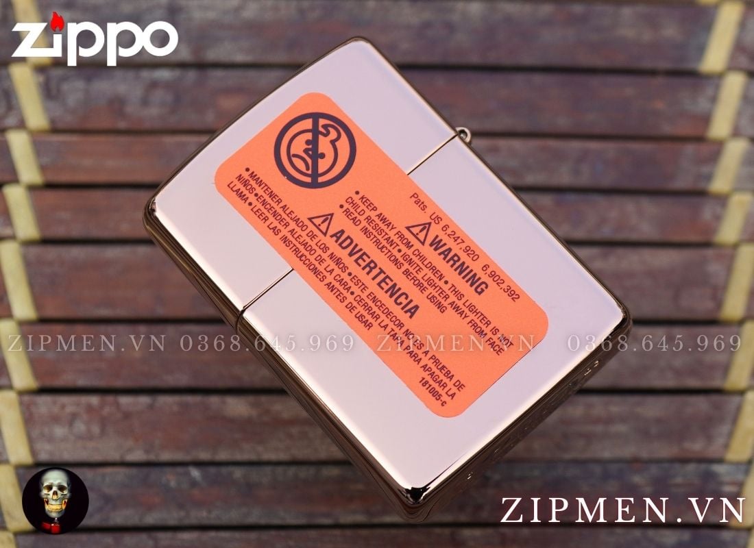Bật lửa zippo armor mạ vàng hồng design trái tim
