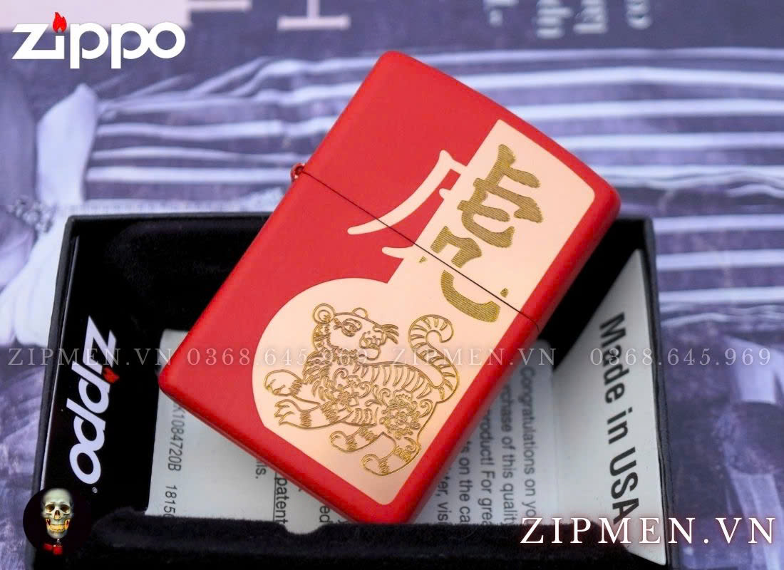 Zippo 49701 tuổi dần Year Of The Tiger Design