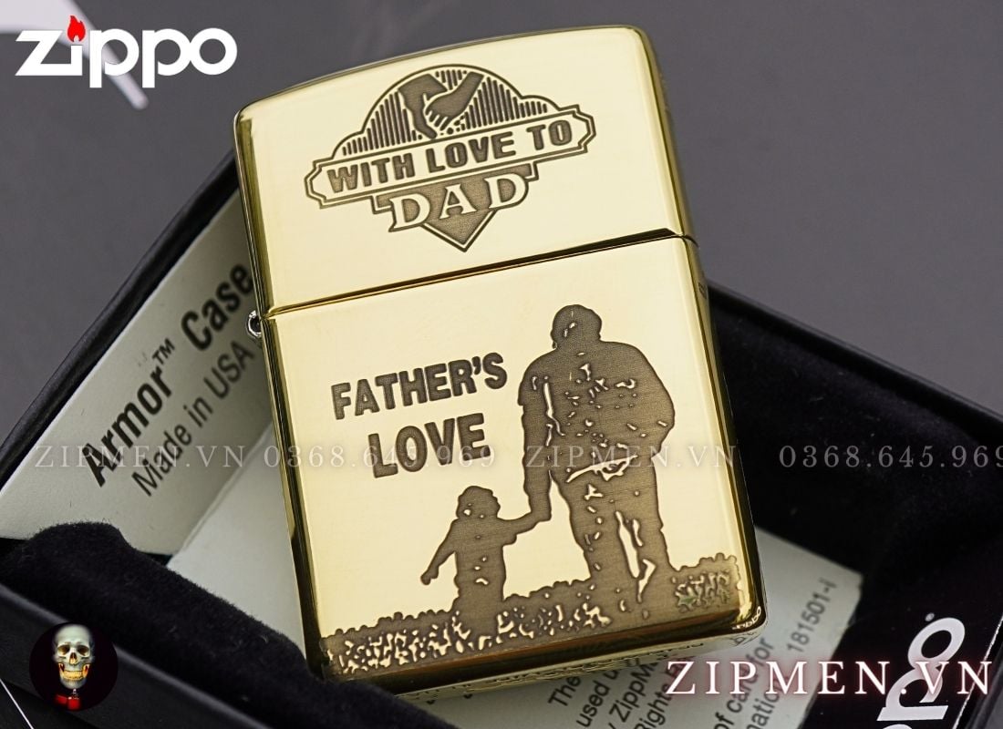 Bật lửa zippo armor chủ đề cha con limited edition