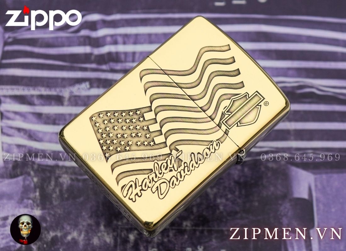 Bật lửa zippo armor Motor harley davidson đại bàng