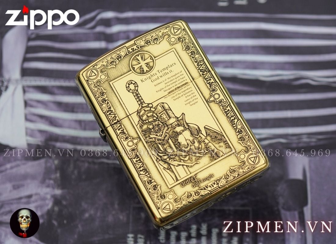 zippo USA Armor hiệp sỹ trung cổ God Wills It