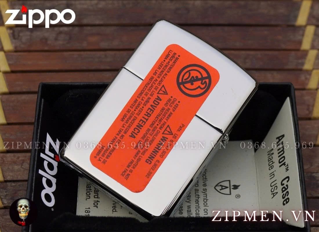 Zippo USA Armor bản đồ Việt Nam trắng bóng
