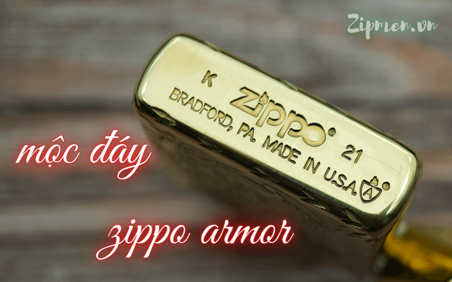 Ký hiệu mộc đáy Zippo armor