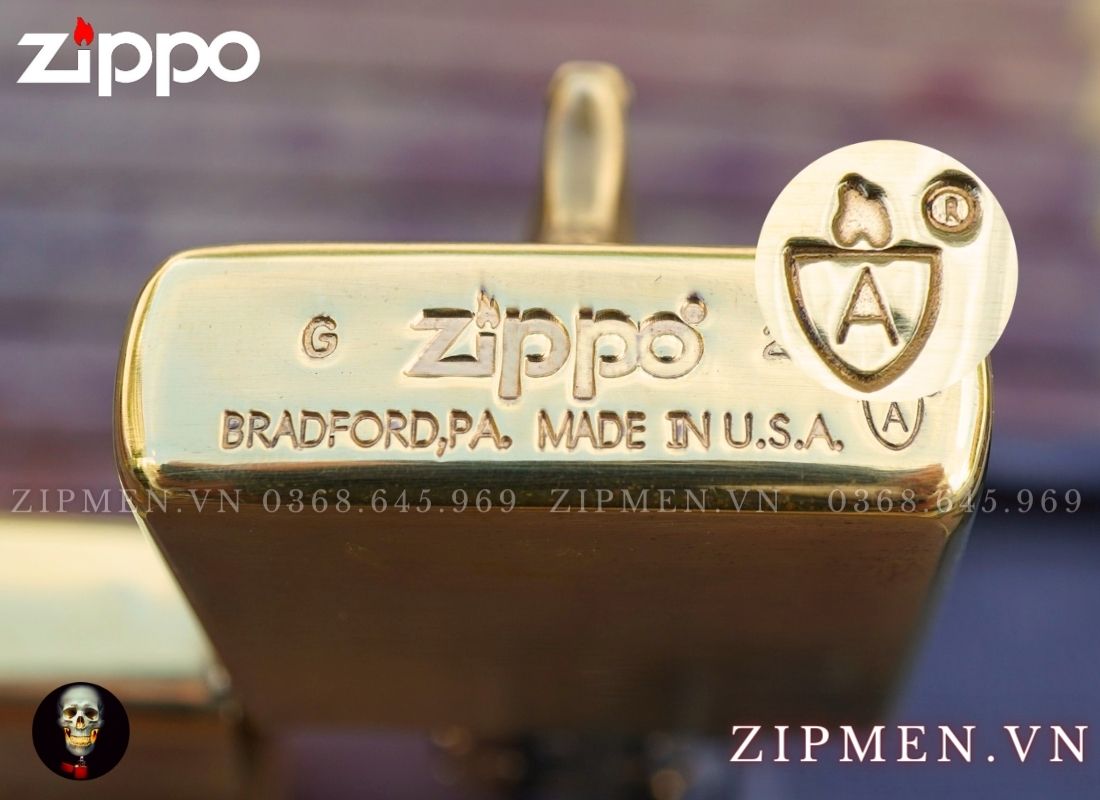 Zippo USA xuất Nhật cao cấp emblem đầu hươu