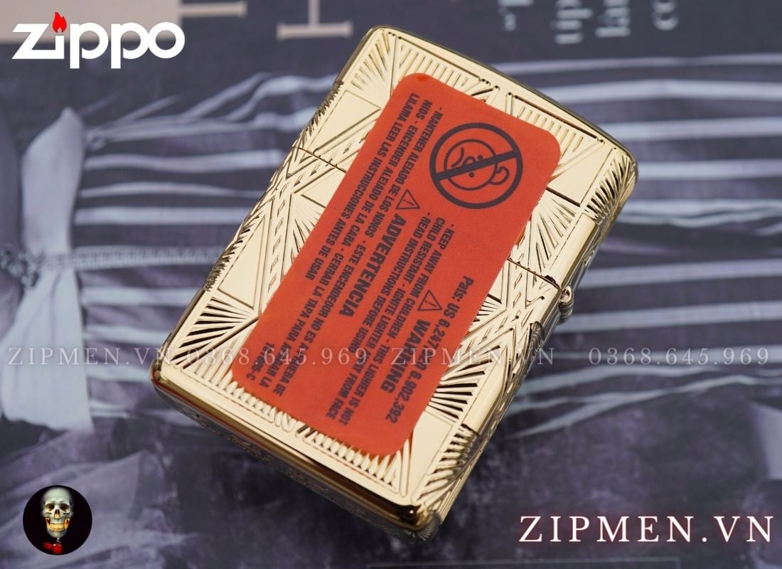 Zippo armor mạ vàng 24k