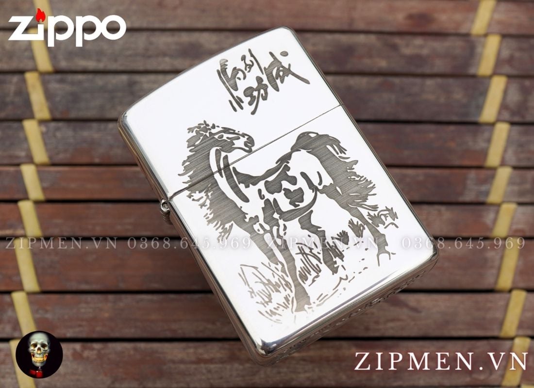 Zippo armor bạc khối mã đáo thành công
