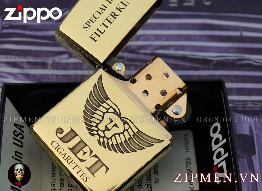 zippo USA logo bao thuốc JET chính hãng