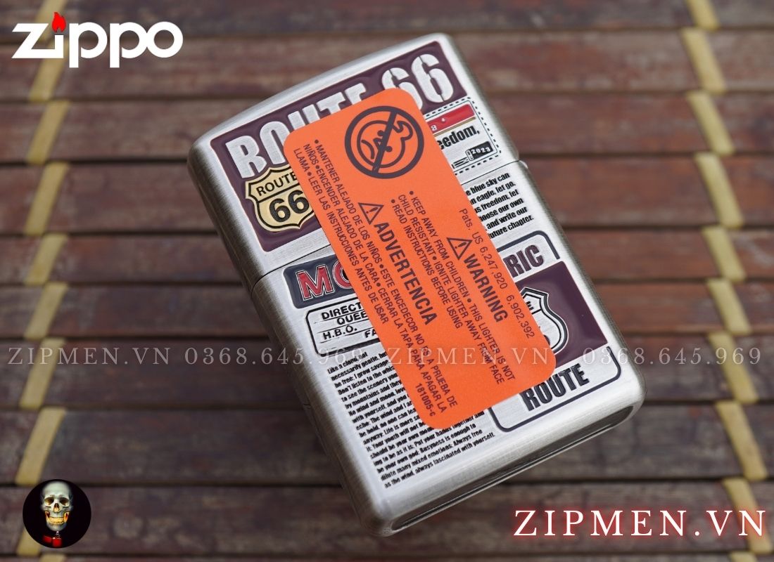 Zippo xuất Nhật Bản bọc thép trắng chủ đề chim đại bàng