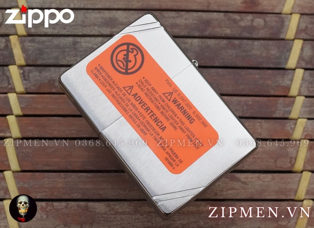 bật lửa zippo vintage tái bản 1937 trắng nhám logo quốc huy hoa kỳ