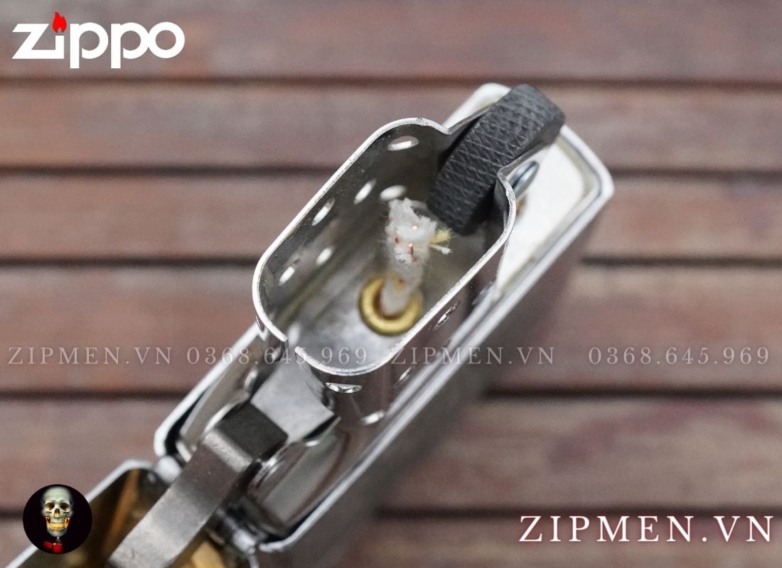 bật lửa zippo vintage tái bản 1937 trắng nhám logo quốc huy hoa kỳ