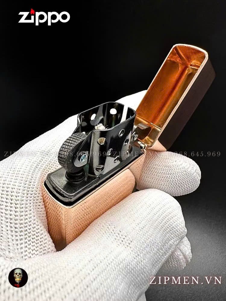zippo armor coty 2023 đồng đỏ nguyên khối