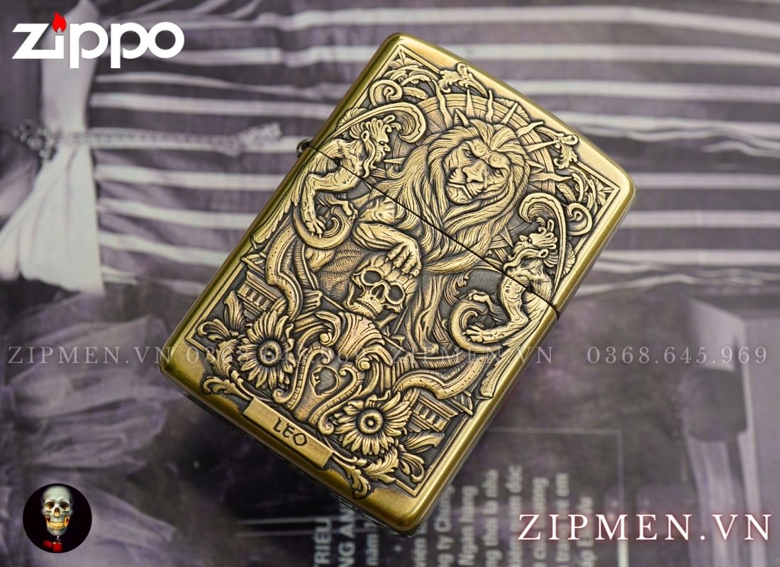 Zippo Armor xuất Nhật cung hoàng đạo Sư Tử