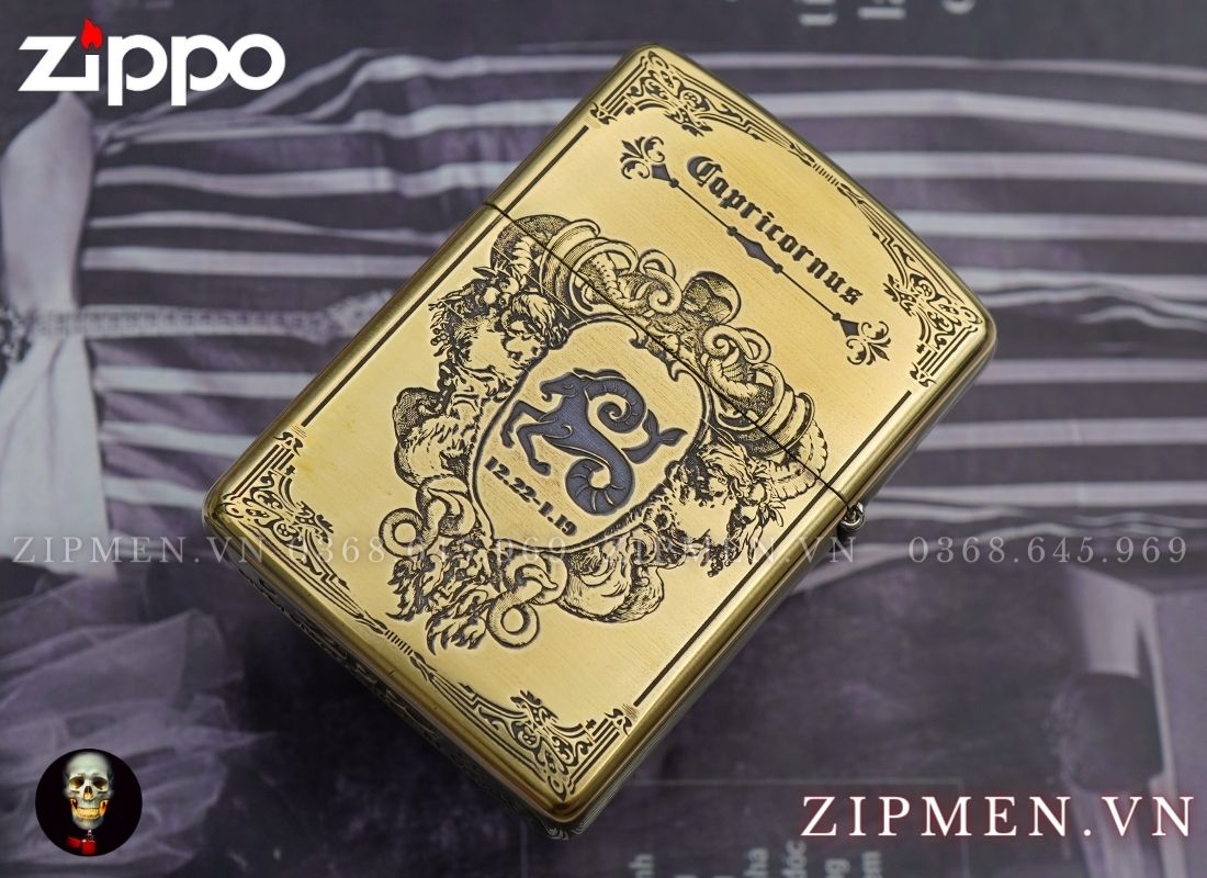 Zippo Armor xuất Nhật chủ đề cung Ma Kết