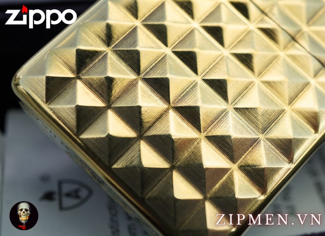 Zippo armor vân kim cương