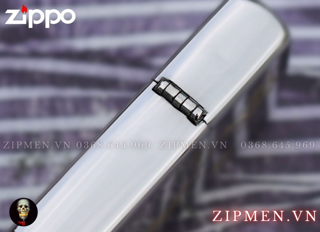 Hộp quẹt Zippo USA trắng chủ đề Hổ Thượng Sơn