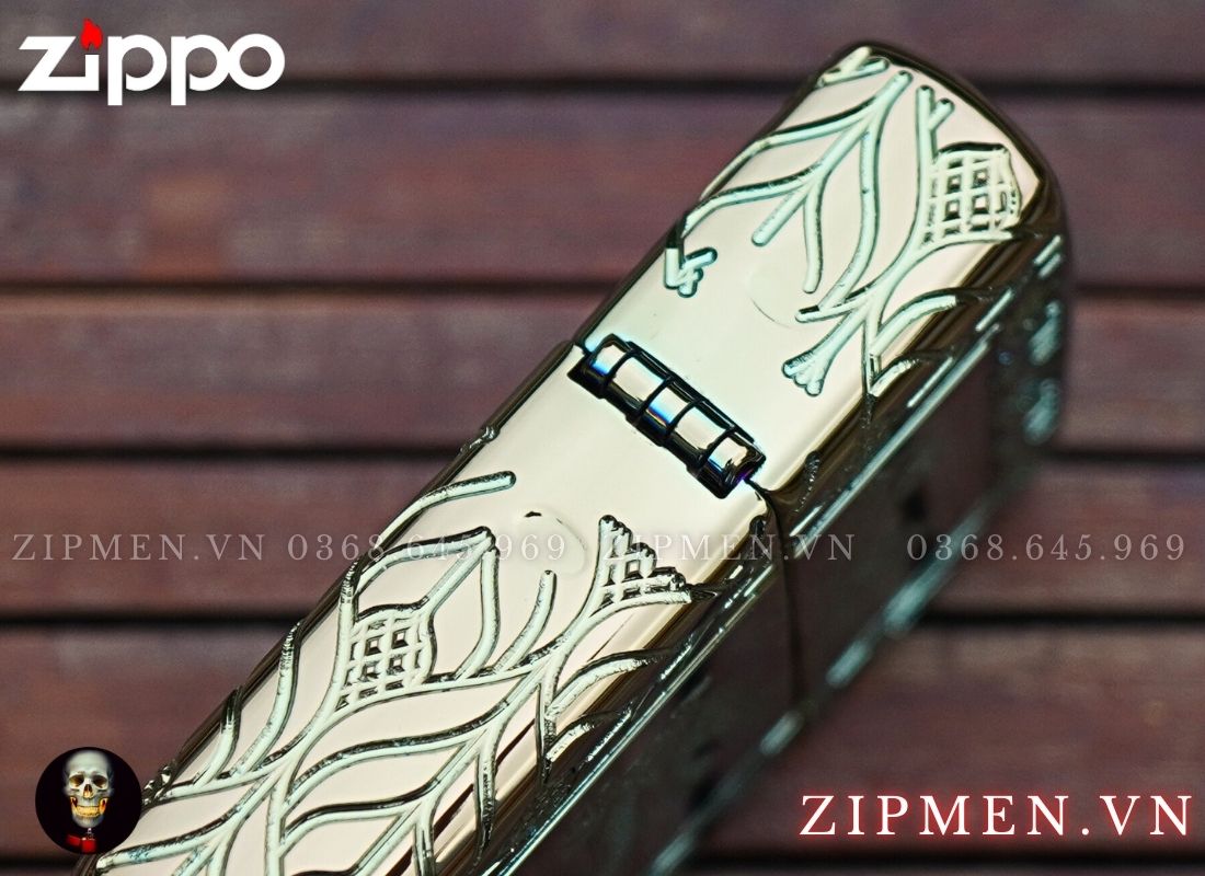 Bật lửa zippo armor 360 multicut chủ đề rồng xanh chính hãng