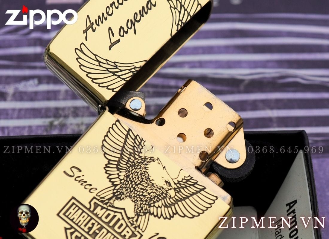 Bật lửa zippo armor Motor harley davidson đại bàng