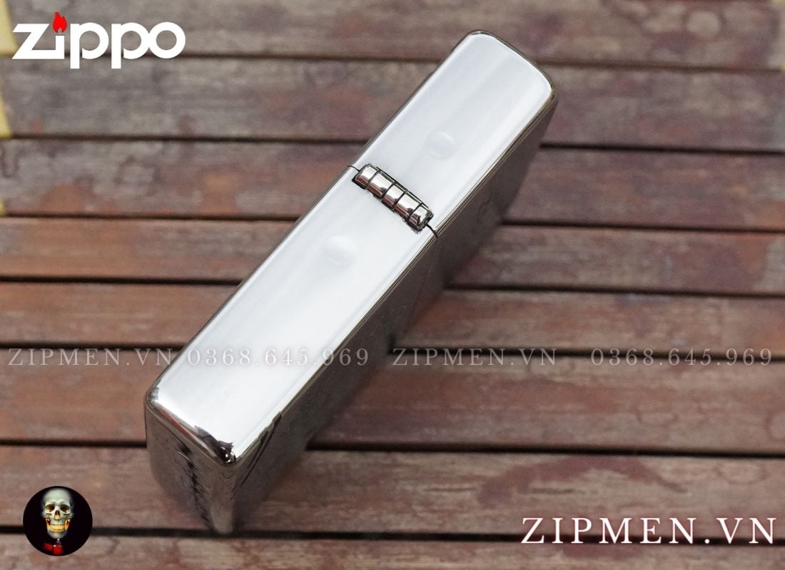 bật lửa zippo vintage tái bản 1937 trắng nhám logo quốc huy hoa kỳ