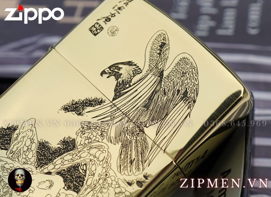 Zippo xuất châu Á hình Đại Bàng