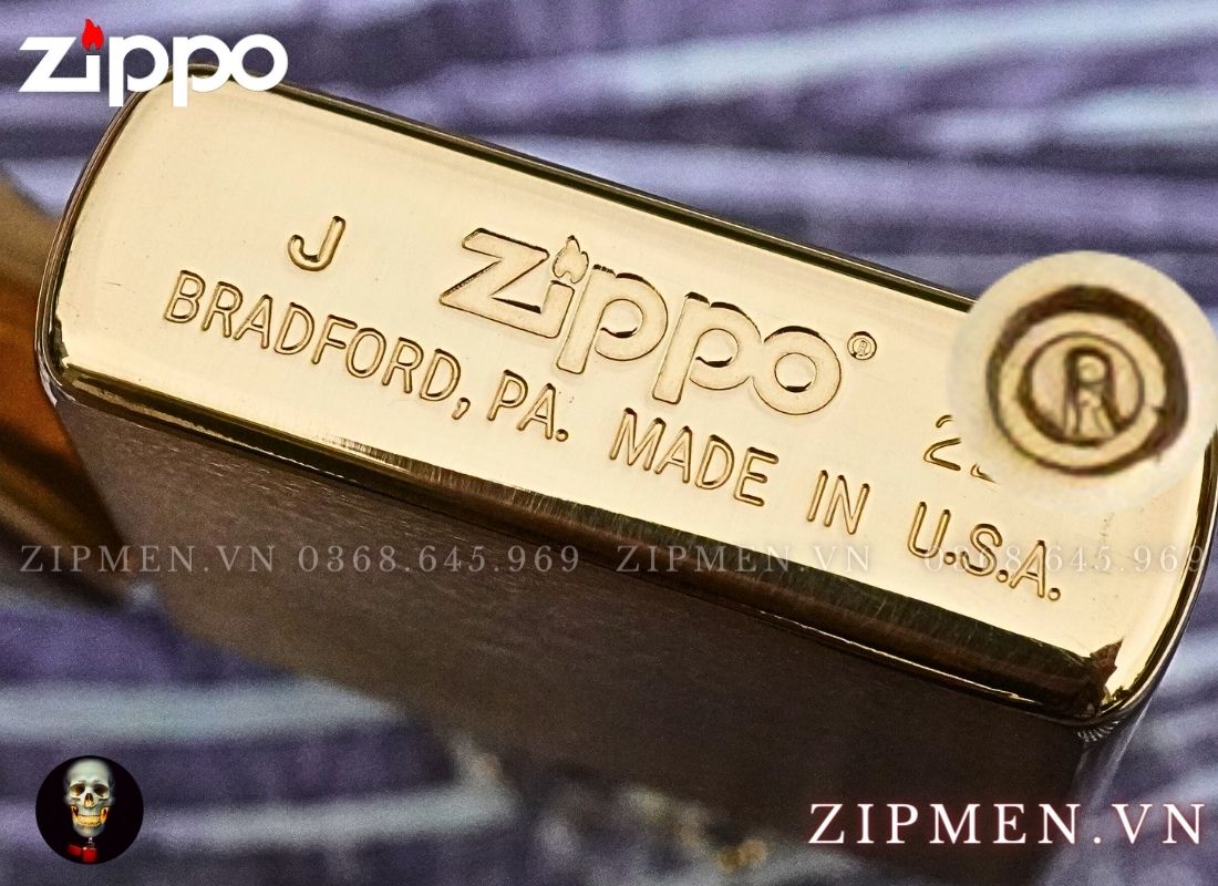 Bật lửa zippo USA khắc cnc chủ đề mã đáo thành công