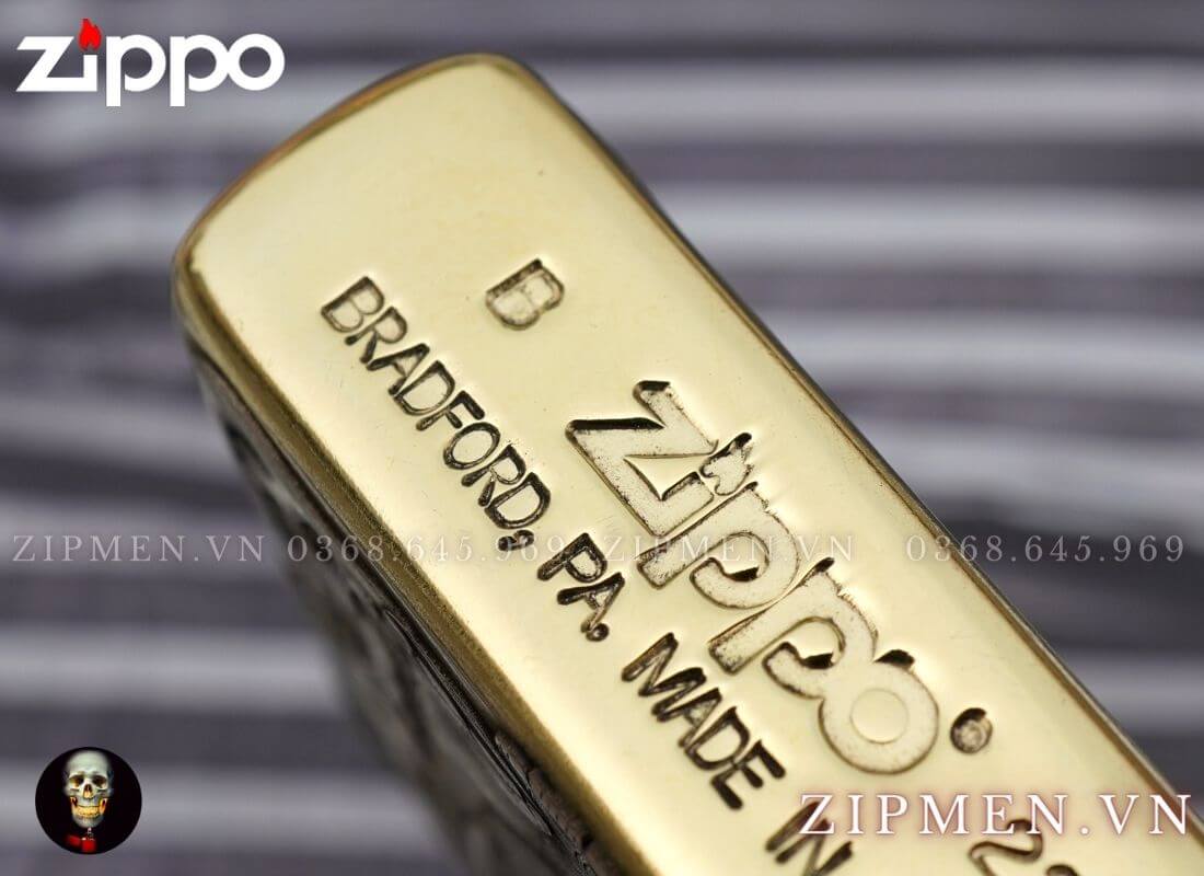 zippo khắc nổi 3d hình con voi