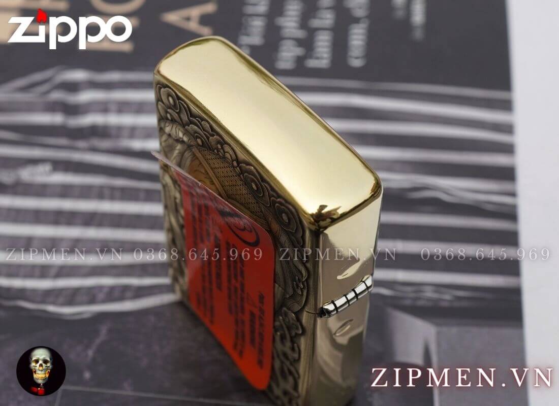zippo khắc nổi 3d hình con voi