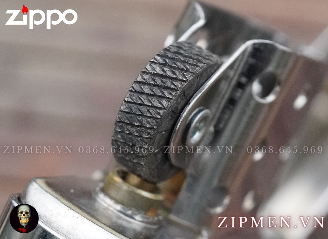 Bật lửa zippo vintage tái bản 1937 logo Đức Quốc Xã trắng nhám