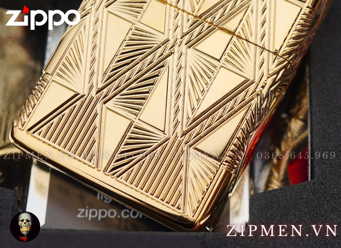Zippo armor mạ vàng 24k