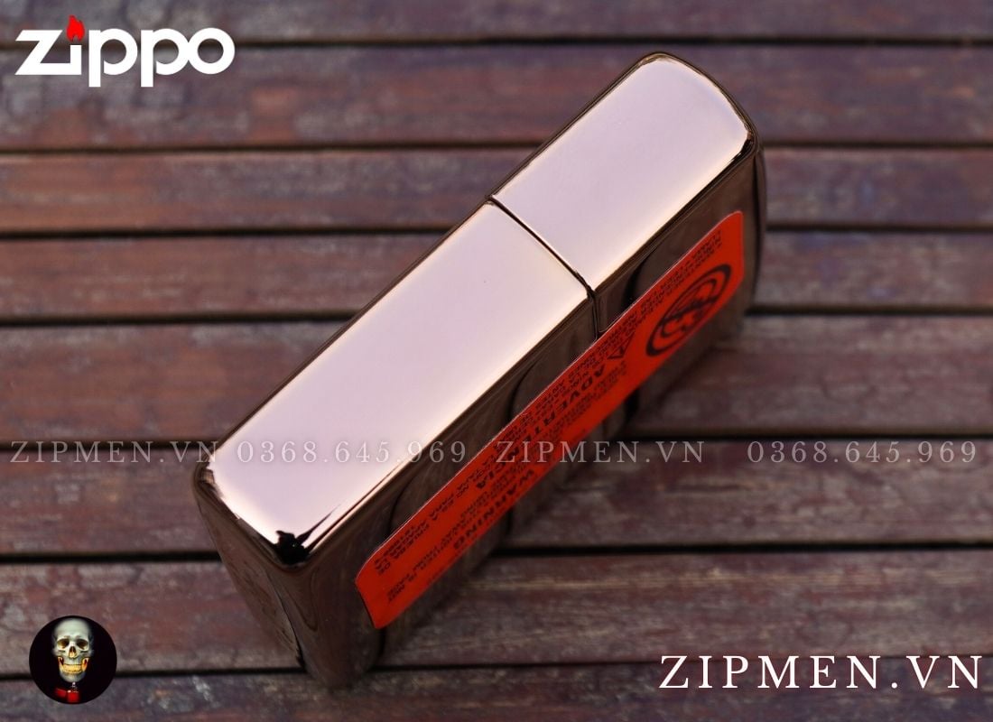 Bật lửa zippo armor mạ vàng hồng design trái tim