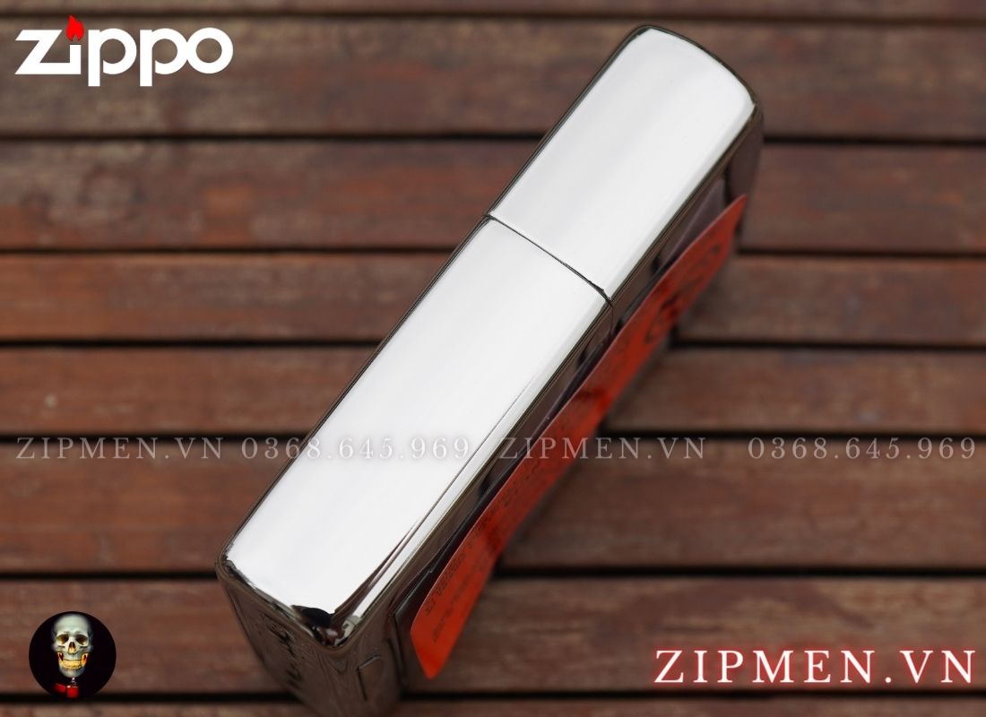 Zippo xuất Nhật Bản khảm trai logo zippo cao cấp