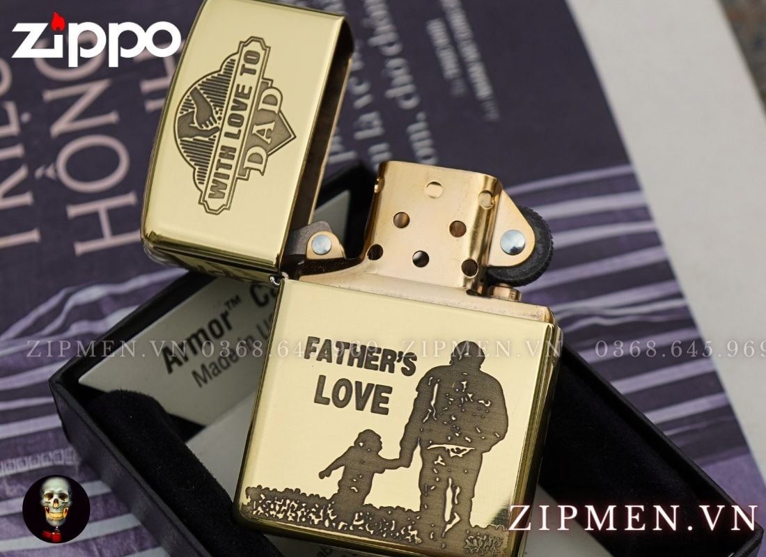 Bật lửa zippo armor chủ đề cha con limited edition