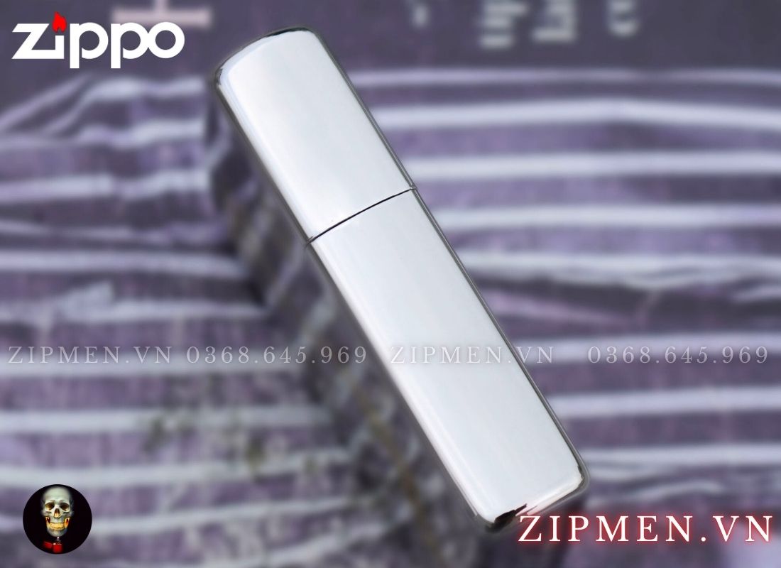 Hộp quẹt Zippo USA trắng chủ đề Hổ Thượng Sơn