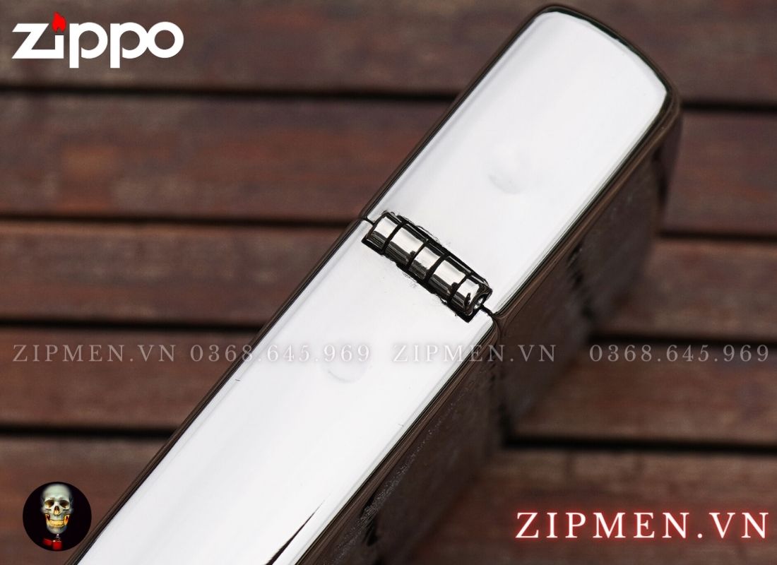 Bật lửa zippo hoa ven Ý Venetian trắng Z352