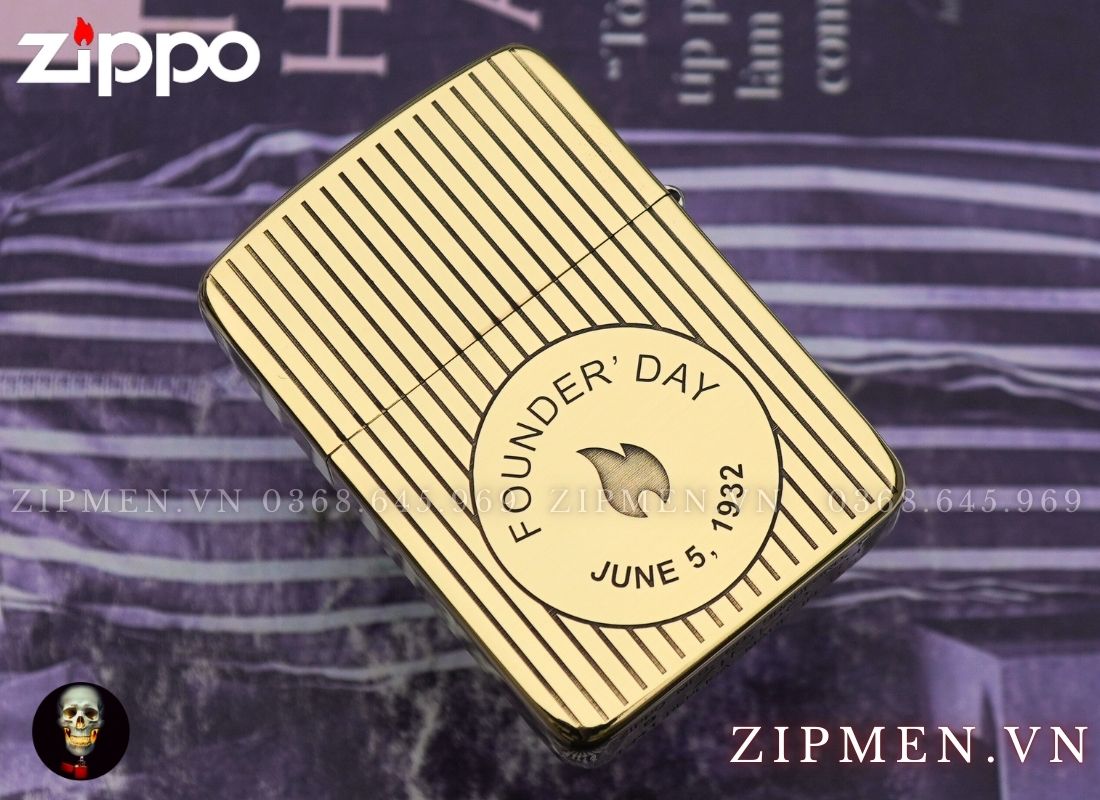 Bật lửa zippo USA Replica tái bản 1941 chủ đề Founder'day