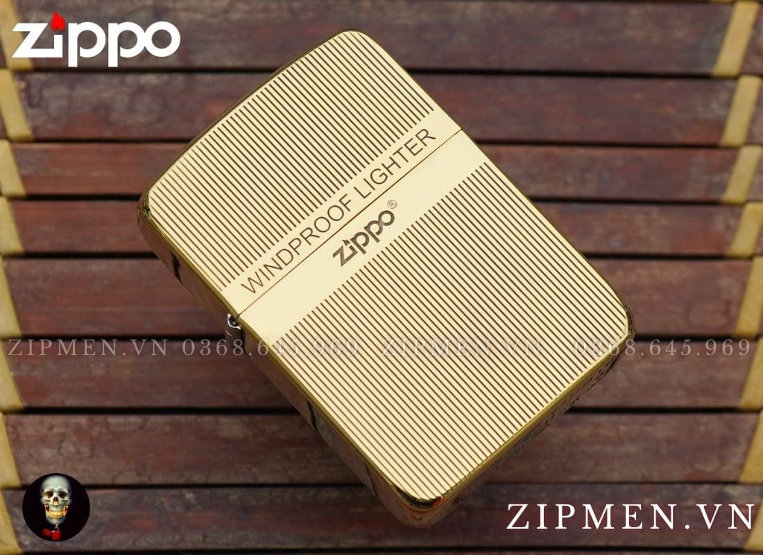 Hộp quẹt zippo replica 1941 kẻ sọc dưa Windproof Lighter